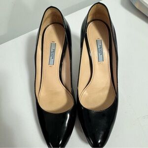 Prada Black Patent Leather Pointed Pumps